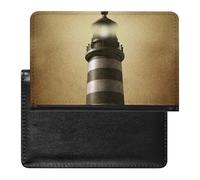 NYKVTG Reisepasshülle Retro-Leuchtturm Reisepass Schutzhülle Geldbörsen Für Kreditkarten Ausweis Reisedokumente