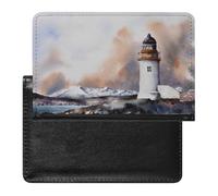 NYKVTG Reisepasshülle Retro-Leuchtturm Reisepass Schutzhülle Geldbörsen Für Kreditkarten Ausweis Reisedokumente