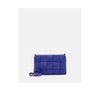 Umhängetasche aus Nylon mit wattierter Steppung lila