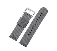 Nylon-Canvas-Uhrenarmband, 20 mm, 22, geripptes Armband for Seiko, kompatibel mit Citizen Sports, gewebtes Stoff-Ersatzarmband(Gray,20mm)