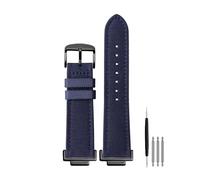 Nylon & Kuhleder Uhrenarmband, Kompatibel Mit Casio G-Shock GA110 GA100 GA400 GA700 GBA-800 DW5600 G5600 GW5610, 16mm Ersatzarmband(Blue black pin)