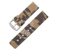 Nylon Uhrenarmband 18mm 20mm 22mm 24mm Canvas Camouflage Armband Band Gelb, 24mm