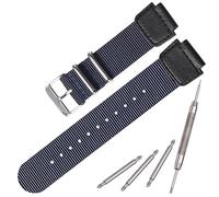 Nylon Uhrenarmband Kompatibel mit Casio AE1200WH AE-1000 SGW-300H SGW-400 AQ-S810W 18mm Herren Ersatz Lederarmband Edelstahl Ring