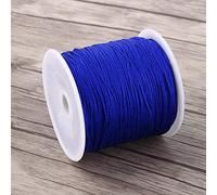 Nylonschnur, Haofy 100 m x 0,8 mm Nylon Schnurkabel Perlenstring, Makramee Faden Kabel für DIY Handwerk Machen Armbänder/Halskette/Rattail, Nylonfaden Satinschnur für Schmuckherstellung, Königsblau