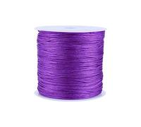 Nylonschnur, Haofy 100 m x 0,8 mm Nylon Schnurkabel Perlenstring, Makramee Faden Kabel für DIY Handwerk Machen Armbänder/Halskette/Rattail, Nylonfaden Satinschnur für Schmuckherstellung, Lila