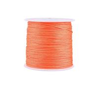 Nylonschnur, Haofy 100 m x 0,8 mm Nylon Schnurkabel Perlenstring, Makramee Faden Kabel für DIY Handwerk Machen Armbänder/Halskette/Rattail, Nylonfaden Satinschnur für Schmuckherstellung, Orange-Rot