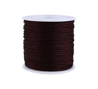 Nylonschnur, Haofy 100m x 0,8mm Nylon Schnurkabel Perlenstring, Makramee Faden Kabel für DIY Handwerk Machen Armbänder/Halskette/Rattail, Nylonfaden Satinschnur für Schmuckherstellung, Kaffee