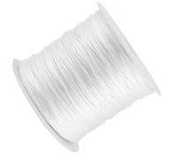 Nylonschnur, Haofy 100m x 0,8mm Nylon Schnurkabel Perlenstring, Makramee Faden Kabel für DIY Handwerk Machen Armbänder/Halskette/Rattail, Nylonfaden Satinschnur für Schmuckherstellung, Weiß