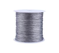 Nylonschnur, Haofy 100m x 0,8mm Nylon Schnurkabel Perlenstring, Makramee Faden Kabel für DIY Handwerk Machen Armbänder/Halskette/Rattail, Nylonfaden Satinschnur für Schmuckherstellung, Grau