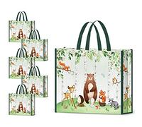 NymphFable 5 Stück Faltbare Einkaufstasche 17,7 * 15 * 5 Zoll Wiederverwendbare Süßigkeiten Goodie Bags Waschbare Einkaufstüte Leckereien Taschen Einkaufstaschen