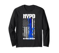 NYPD New York Police Department Freiheitsstatue im Ruhestand Langarmshirt