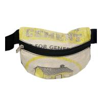 Nyuzi Blackwhite einfache kleine Bauchtasche | recycelt aus Zementsäcken in verschiedenen Farben Gelb Mombasa Cement