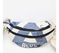 Nyuzi Blackwhite Upcycling Bauchtasche, Crossbodytasche | fairtrade aus alten zementsäcken in verschiedenen Farben und Größen Blau S