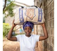 Nyuzi Blackwhite Weekender | Upcycling Sporttasche recycelt aus Zementsäcken - fairtrade blau simba cement