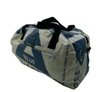 Nyuzi Blackwhite Weekender | Upcycling Sporttasche recycelt aus Zementsäcken - fairtrade Blau Traingle Cement