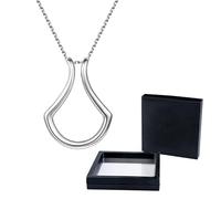 NyxSeat 1-teilige Halskette für Damen mit Geschenkbox. Einfache U-förmige Halskette, fächerförmige Schlüsselbeinkette, Damen-Anhänger-Halskette, Modeschmuck.