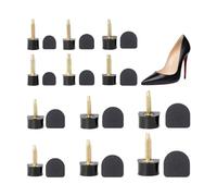 NyxSeat 12 Paar Ersatzabsätze, Fersenspitzen Für High Heels, Ersatzsegmente, Fersenreparaturen, Fersenspikes Für High Heels, Fersenschoner, Austauschbare Fersenpolster, Wiederverwendbar (Schwarz)