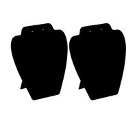 NyxSeat 2 Stück Ohrring-Halsketten-Ausstellungsständer, Schwarz Beflockte Ausstellungstafel, Schmuck-Ausstellungs-Requisiten, Schmuck-Ausstellungsständer, Schmuck-Aufbewahrungsregal