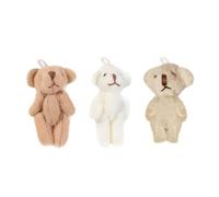 NyxSeat 3 Stück Bärenanhänger, 4 cm große Plüsch-Teddybären, Minibären, Plüschtieranhänger, Bärenpuppen, Bärendekorationen