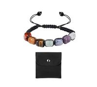 NyxSeat Edelstein-Armband für Frauen, 1 Stück, Bunt, Handgewebtes Armband, Verstellbar, Geeignet für Yoga, Meditation
