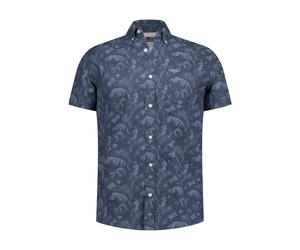 NZA 26CN559SNS/XXL Hemd - Kurzarm / Blau / Palmen - XXL