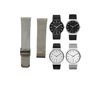 NZZXTO Ersatz Uhrenarmband für Skagen Unisex Uhr mit Schraube 22mm (Lochabstand 14MM) (22mm Silber)