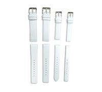 NZZXTO Replacement Leather Watch Band for Skagen Bering Unisex Watches with Screw （18mm White