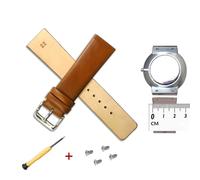 NZZXTO Replacement Leather Watch Band for Skagen Bering Unisex Watches with Screw （28mm Light brown