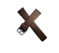 NZZXTO Replacement Leather Watch Band for Skagen Unisex Watches with Screw （18mm Dark brown