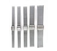 NZZXTO Replacement Stainless Steel Watch Band for Skagen Bering Unisex Watches with Screw，Fits More Sizes （14mm Silver Hole pitch 7mm