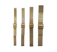 NZZXTO Replacement Stainless Steel Watch Band for Skagen Bering Unisex Watches with Screw，Fits More Sizes （14mm Gold Hole pitch 7mm