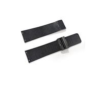 NZZXTO Replacement Watch Band for Bering Unisex Watch with Screw 24mm (hole spacing 15MM) （24mm BLACK