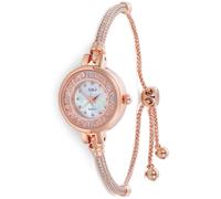 O.M.J Damen-Quarzuhr, Armband, Roségold, Uhren mit Kristallen, wasserdicht, analog, modisch, luxuriös, elegante Armbanduhr für Frauen, Ehefrau, Geburtstag, Weihnachten, Roségold