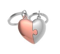 O meta[l]morphose Herz zum Teilen Schlüsselkette Unisex, mehrfarbig, L, Einzigartig