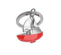 O meta[l]morphose METALMORPHOSE - Schlüsselanhänger Boot/Segelboot rot - MTM052, Rot, 32, zeitgenössisch, Rot, 32, Zeitgenössisch