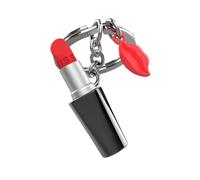 O meta[l]morphose Metalmorphose - Schlüsselanhänger mit Lippenstift, Glamour, für Damen, Geschenk für Damen, rot, one size, Modern