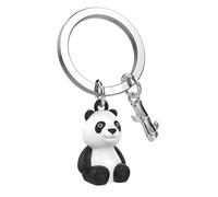 METALMORPHOSE Schlüsselanhänger Panda mit Bambus MTM293-01, schwarz/weiß, one size, Einzigartig