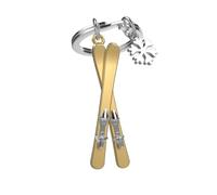 O meta[l]morphose Metalorphose MTM151-01 Schlüsselanhänger für Ski und Flocke, goldfarben, one size