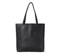 O MY BAG Georgia Tasche, Shopper aus gewobenem Leder schwarz