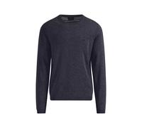 Strickpullover FYNCH-HATTON, Damen, Gr. L, blau (navy), Strick, Obermaterial: 100% Baumwolle, unifarben, regular fit taillenbedeckt, Rundhals, gerader Abschluss, Pullover Strickpullover, mit Logo Stic