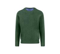 Fynch-Hatton Feinstrickpullover O‑Neck Superfine Baumwolle Rundhalsausschnitt Dark Leaf Größe S