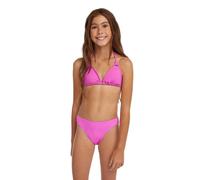 Triangel-Bikini O'NEILL "ESSENTIALS TRIANGLE BIKINI SET", Mädchen, Gr. 128 (122), N-Gr, electric fus, Obermaterial: 82% Polyamid, 18% Elasthan. Futter: 92% Polyester, 8% Elasthan, Bikini-Sets Triangel