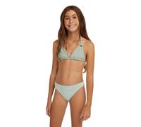 Triangel-Bikini O'NEILL "ESSENTIALS TRIANGLE BIKINI SET", Mädchen, Gr. 116 (110), N-Gr, grün (marble arch), Obermaterial: 82% Polyamid, 18% Elasthan. Futter: 92% Polyester, 8% Elasthan, Bikini-Sets Tr