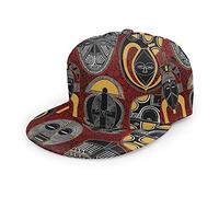 Oaieltj Unisex Baseball Cap Damen Herren Einstellbare Hip Hop Hut Mode Flache Schirmmütze Baseball Cap, Maske Afrikanische Motive, One size