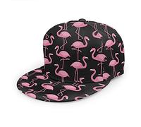 Oaieltj Unisex Baseball Cap Damen Herren Einstellbare Hip Hop Hut Mode Flache Schirmmütze Baseball Cap, Rosa Flamingo, One size
