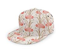 Oaieltj Unisex Baseball Cap Herren Damen Einstellbare Snapback Trucker Hat Mode Hip-Hop Baseball Cap, Pink Flamingo Clipart Style, One size