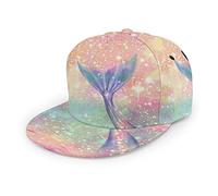 Oaieltj Unisex Baseball Cap Herren Damen Einstellbare Snapback Trucker Hat Mode Hip-Hop Baseball Cap, Magic Tail Glitter Pink Meerjungfrau, One size