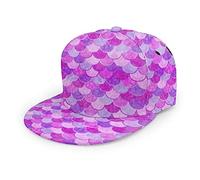 Oaieltj Unisex Baseball Cap Herren Damen Einstellbare Snapback Trucker Hat Mode Hip-Hop Baseball Cap, Meerjungfrauen-Waage, Rosa, One size