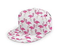 Oaieltj Unisex Baseball Cap Herren Damen Einstellbare Snapback Trucker Hat Mode Hip-Hop Baseball Cap, Pink Flamingo Seamless Muster, One size