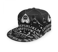Oaieltj Unisex Baseball Cap Herren Damen Einstellbare Snapback Trucker Hat Mode Hip-Hop Baseball Cap, Vintage Skelett Magic Ouija Board schwarz, One size